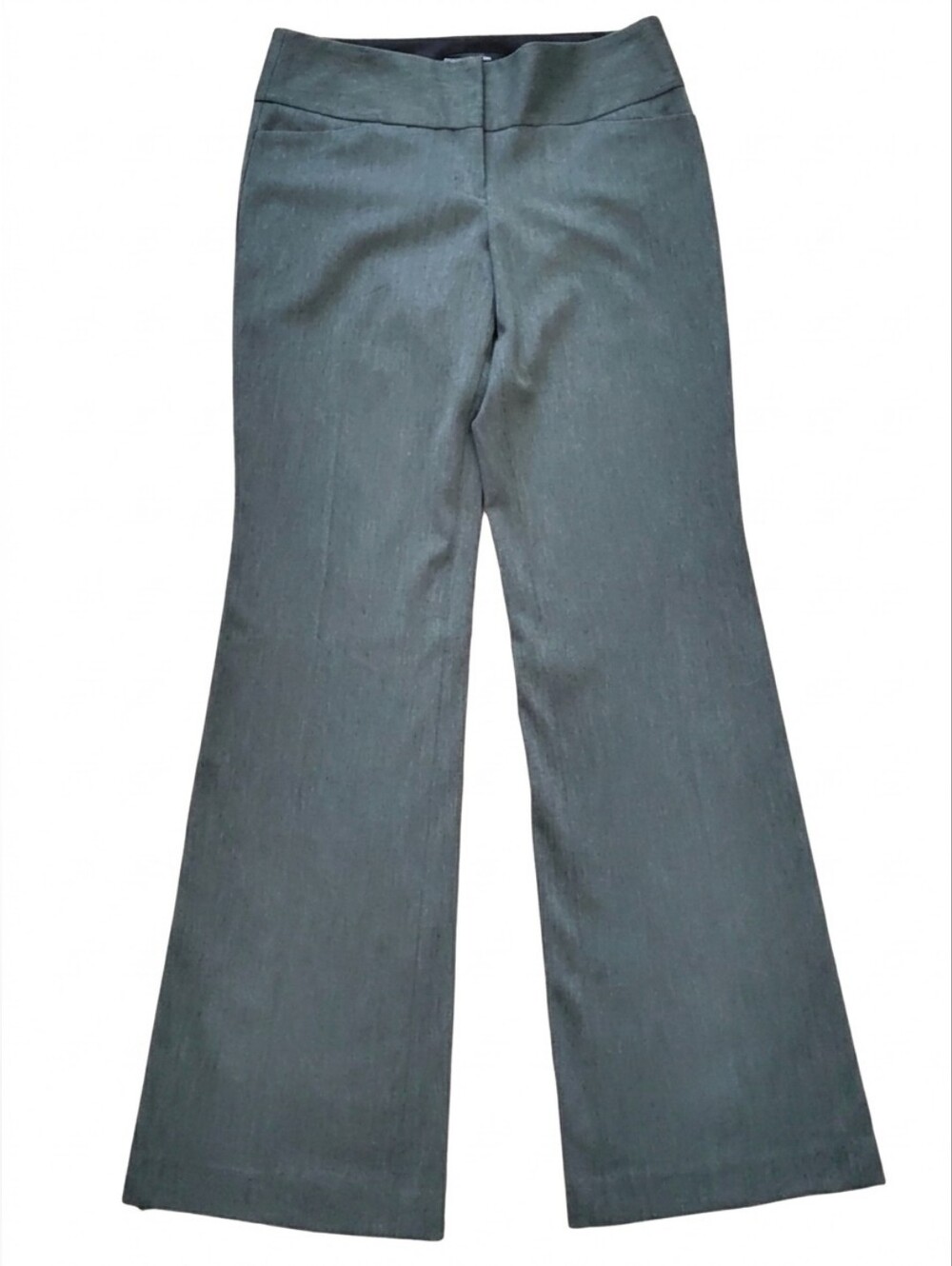 Express Editor Trouser Charcoal Gray Dress Pants Flare Leg Stretch Work Size 2